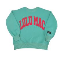 LULU MAC Sweatshirt-Aqua/Coral