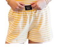 LULU MAC Stripe Shorts-Yellow
