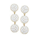 Enamel Volleyball Earrings