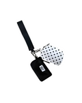 LULU MAC Wristlet-White/Black Dot