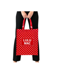 LULU MAC Tote-White/Red Dot