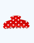 LULU MAC Hair Clip-Red/White Dot