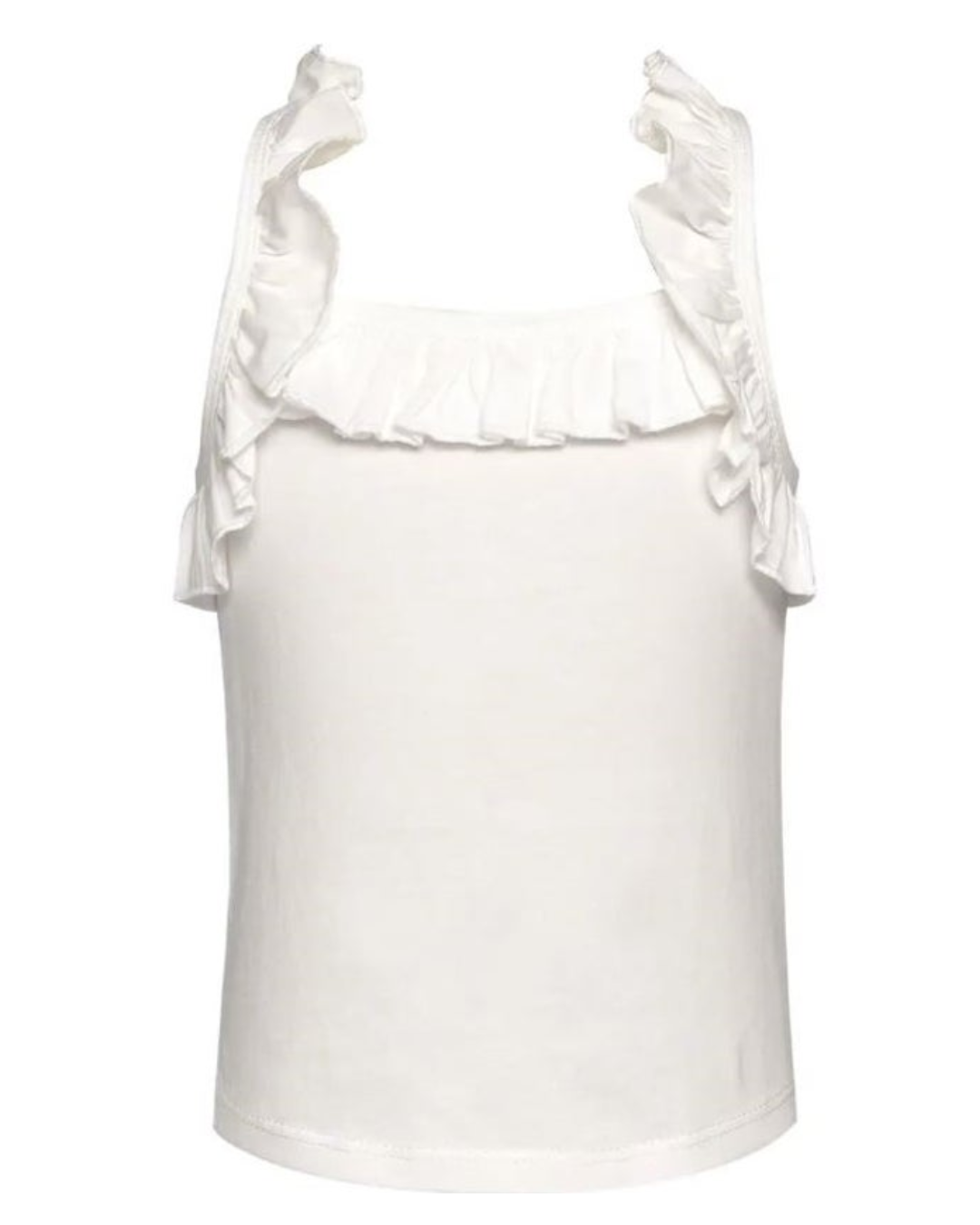 HB Ruffle Tank Top-White