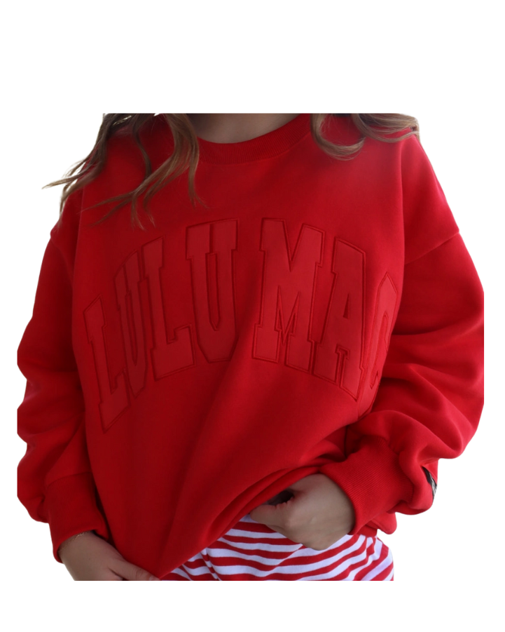 LULU MAC Mono Sweatshirt-Red