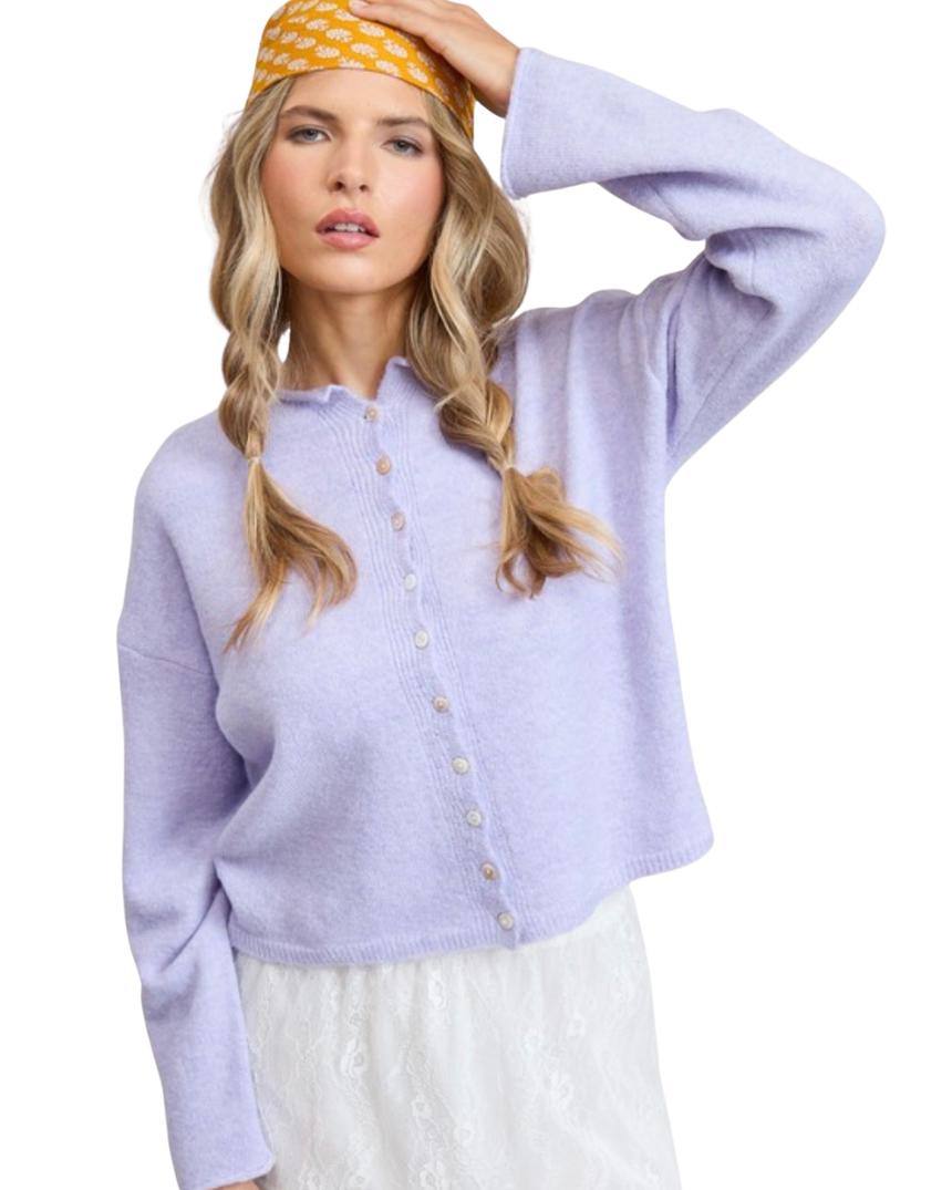 MIM Cardigan-Lavender